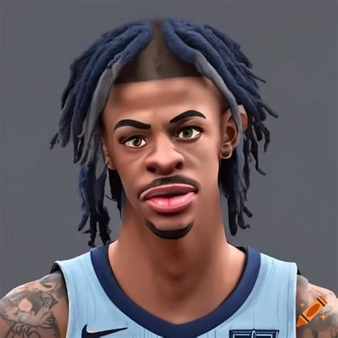 Close-up of ja morant in realistic 3d animation