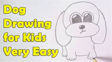 How to draw a dog for kids - YouTube