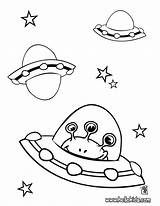 Alien Spaceship Coloring Page sketch template