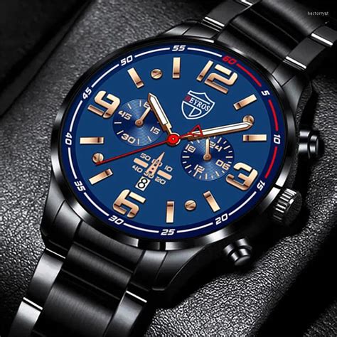 2023 Fashion Mens Stainless Steel Quartz Wristwatches Luxury Business ...