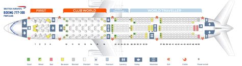 Seat Map and Seating Chart Boeing 777 300ER Four Class Layout British Airways | Boeing 777 ...