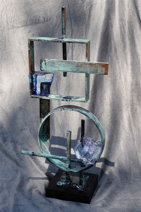 Geometric Metal Sculpture - Christina Mazza Gallerie