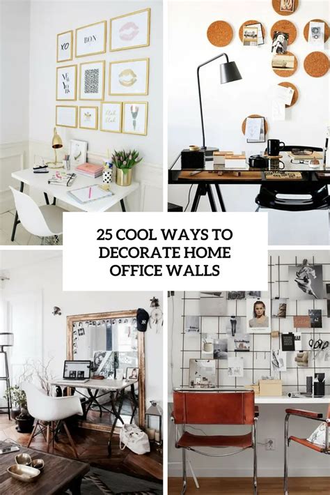 25 Cool Ways To Decorate Home Office Walls - DigsDigs