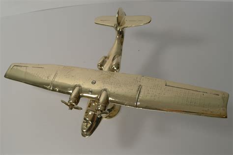 World War 2 Raf Catalina Aircraft Model In Brass C.1941