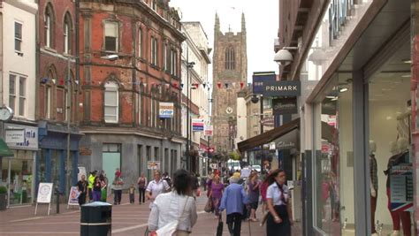 DERBY, UK - AUGUST 2012 - The Commercial Heart Of Derby City Centre In ...