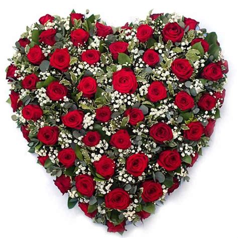 Camilla Clem: Red Roses Funeral Flowers : Red Rose Heart Trio | Rays Florist Funeral Flowers ...