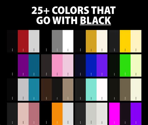 25+ Best Colors That Go With Black (Color Palettes) – CreativeBooster