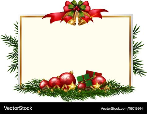 Christmas card template with red balls Royalty Free Vector