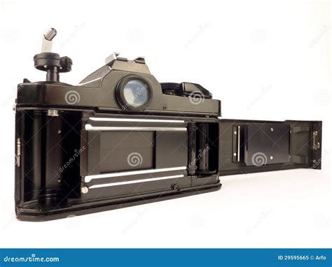 Single Lens Reflex - Film Camera Back Stock Image - Image of isolated, equipment: 29595665