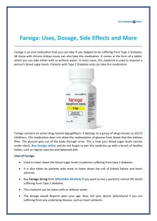 PPT - Farxiga: Uses, Dosage, Side Effects and More PowerPoint Presentation - ID:11772348