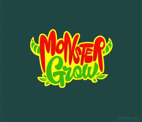 MonsterGrow cartoon logo design (lettering) :: Behance