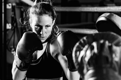 Premium Photo | Women on boxing training