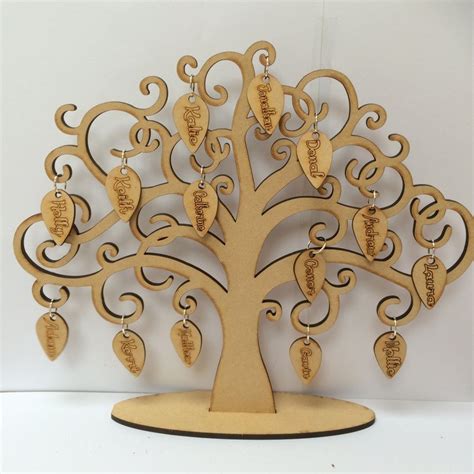 Wooden growing family tree gift Irish made