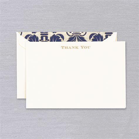 Crane & Co - Engraved Regency Thank You Note Card Set 10pce | Peter's ...