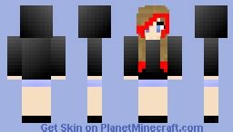 Black Hoodie girl Minecraft Skin