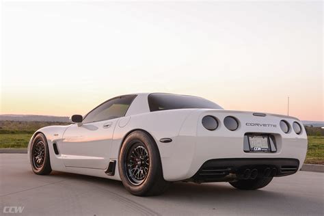 White Chevrolet C5 Z06 Corvette - CCW Classic Wheels