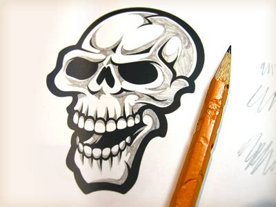 Shading Skull Duggery 2 by Von Glitschka on Dribbble