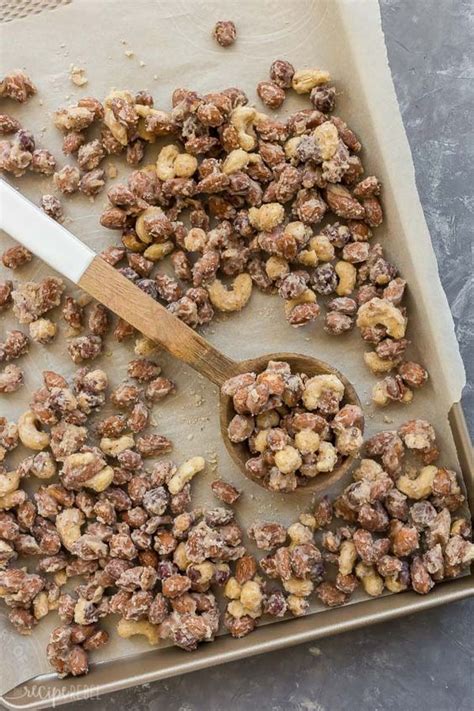 These Easy Candied Nuts are just 6 ingredients and less than 30 minutes start to finish! They ...