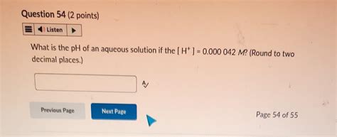 Solved What is the pH of an aqueous solution if the | Chegg.com