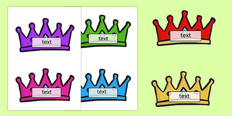 👉 Editable Crown Name Tags