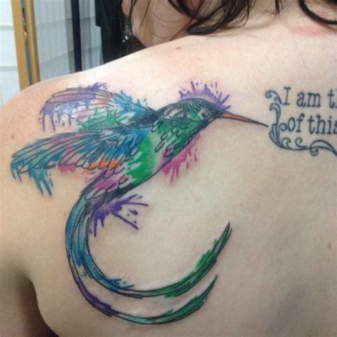 Watercolor Jamaican Hummingbird Tattoo ️💜💙💚💛 | Hummingbird tattoo, Tattoos, Watercolor tattoo