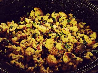 The Lush Chef: Roasted Cauliflower with Golden Raisins, Mint & Capers