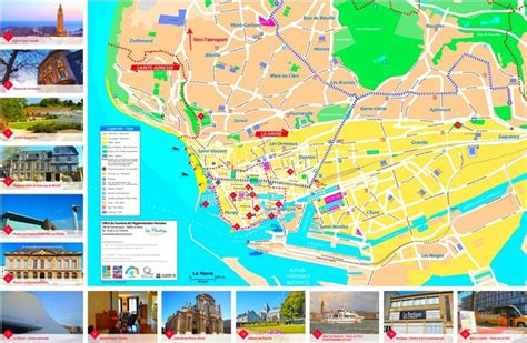 Le Havre sightseeing map | Le havre, Havre, Sightseeing