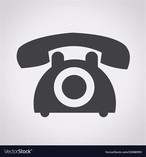 Old phone icon Royalty Free Vector Image - VectorStock