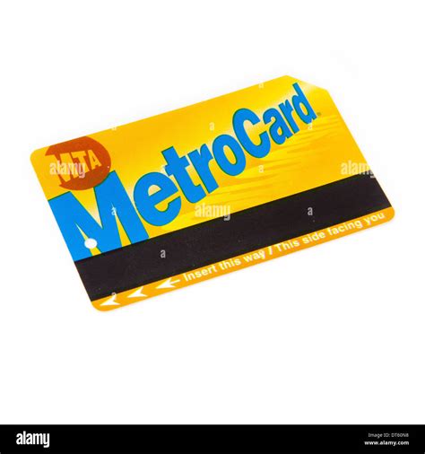 New York MTA MetroCard subway ticket isolated on a white studio background. x Stock Photo - Alamy