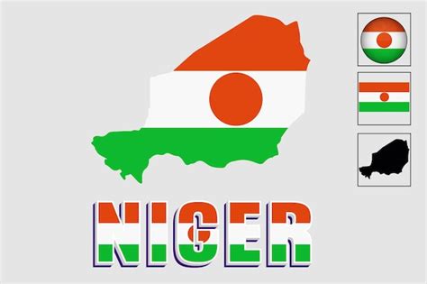 Niger Flag Map