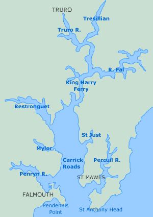 River Fal Bathymetry Map