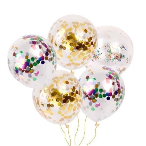 [41% OFF] Party Confetti Gold Glitter Balloons Wedding Decorations | Rosegal