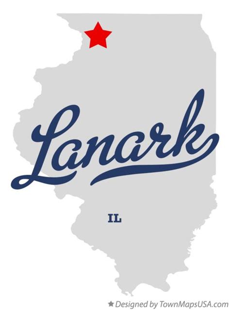 Map of Lanark, IL, Illinois