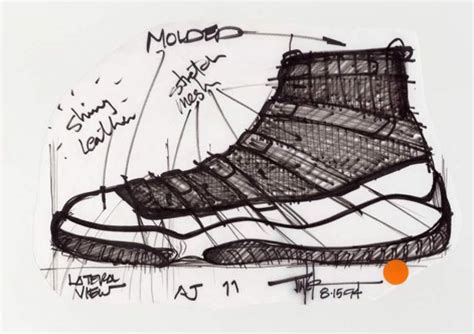 Air Jordan XI Original Sketches By Tinker Hatfield - SneakerNews.com