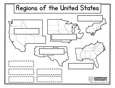 Regions Of The United States Worksheet