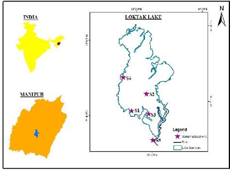 Map of Loktak lake Location and sampling sites. | Download Scientific Diagram