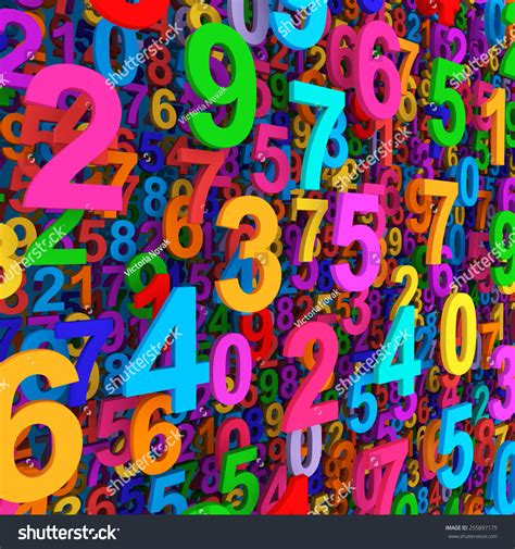 Colorful Numbers Background. Stock Photo 255897175 : Shutterstock