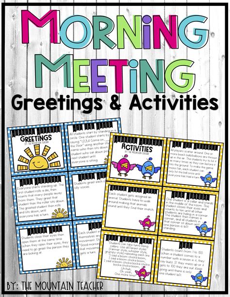 Morning Meeting Greetings and Activities or Games in Print and Google Slides | Morning meeting ...