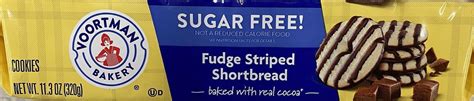 Voortman Bakery SUGAR FREE Fudge Striped Shortbread Cookies 11.3 Oz ...