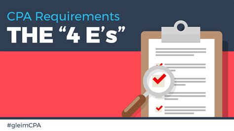 CPA Requirements: The "4 E's" of CPA Licensure | Gleim CPA