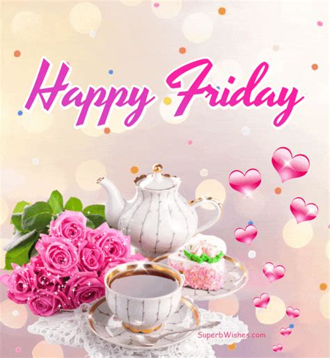 Happy Friday Animated GIF With A Cup of Coffee | SuperbWishes.com