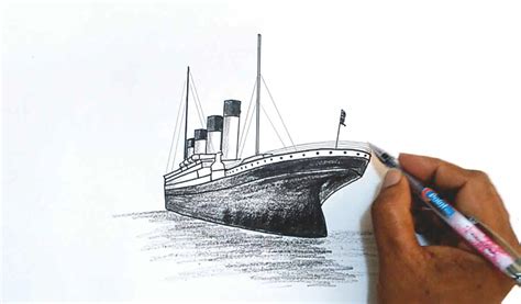 Titanic Ship Drawing Easy - DRAWING IDEAS