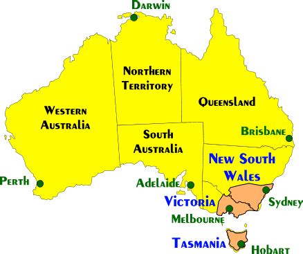 Where Does It Snow In Australia Map