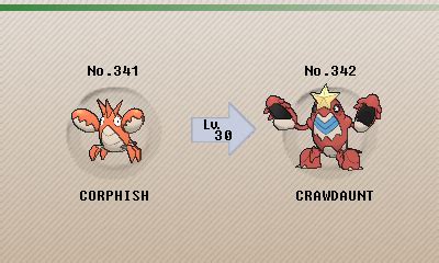 Pokemon Corphish Evolution Chart