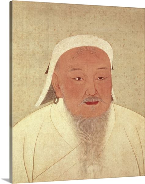 Portrait of Genghis Khan (c.1162-1227), Mongol Khan Wall Art, Canvas ...