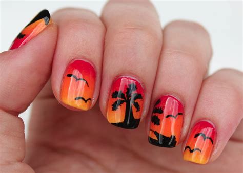 Scenery Images: Sunset Nail Art Images