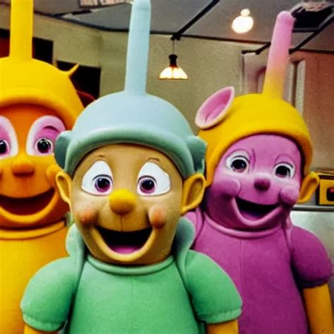 teletubbies work at a fried chicken restaurant | Stable Diffusion | OpenArt