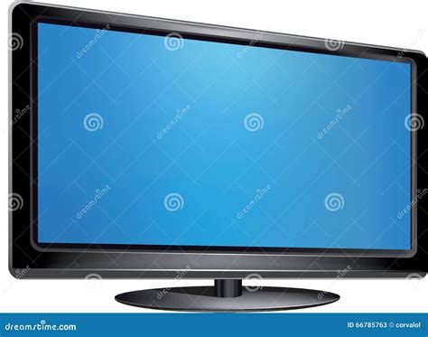 Vector - Flat screen tv stock vector. Illustration of black - 66785763