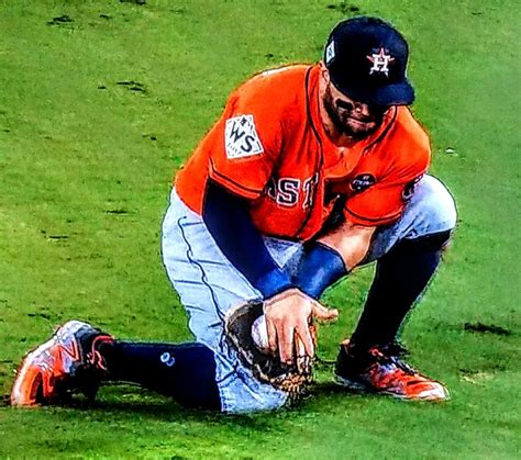 Altuve. Houston Astros. 2017 World Series. Game 7. Altuve fields last ...