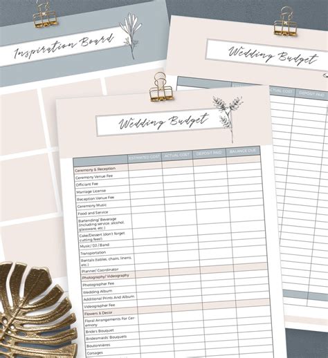 Free Printable Wedding Planner